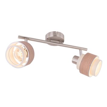 Spotlight Globo ASHGAAN matt nickel, 2-light sources