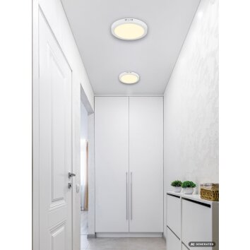 Globo Luno LED round ceiling light for hallway and kitchen, Ø 29 cm, 3000K, 2640 lm, 24 W