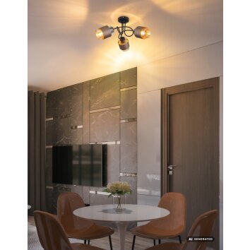 Globo Milley Ceiling Spotlight 3-Light Ø 43 cm 40 Watt for Living Room and Kitchen