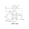 Globo Alvis LED ring ceiling light, modern round flush mount, 5710 lm 4000 K 40 W