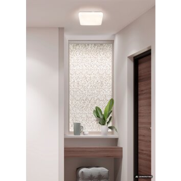 Globo Donte LED modern square ceiling light with switch for hallway kitchen