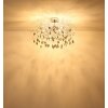 Globo Danna 8-light modern ceiling light, Ø 61 cm, round decorative leaf design