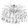 Globo Danna 8-light modern ceiling light, Ø 61 cm, round decorative leaf design