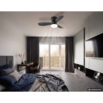 Globo Irwin Ceiling Fan with LED Light and Remote Control 15 Watt 1650 Lumen