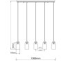 Globo Rowena Linear Pendant Light 5-Light 100 cm Dining Table Pendant Light E27