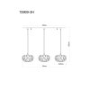 Globo Juana 3-Light Dining Table Pendant Light 90 cm E27, Modern Retro Style