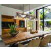 NOWA Romy 3-Light Dining Table Pendant Light, E27, 114 cm, with dome shades