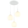 Globo Andre 3-Light Globe Pendant Light for Dining Room, Modern Round Hanging Lamp