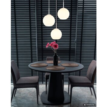 Globo Andre 3-Light Globe Pendant Light for Dining Room, Modern Round Hanging Lamp