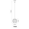 Globo Andre modern round globe pendant light, Ø 25 cm, E27, 60 W