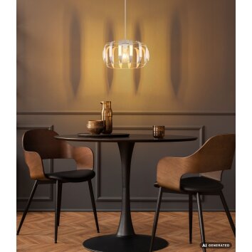 Globo Arlen pendant light for dining table, E27, modern retro style with open cage design