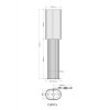 Globo Jannie Standing Floor Lamp, E27 socket, 40 W, with on-cord switch, 140.3 cm