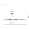Globo Ferro Modern 3-Blade Ceiling Fan for Dining Room and Living Room