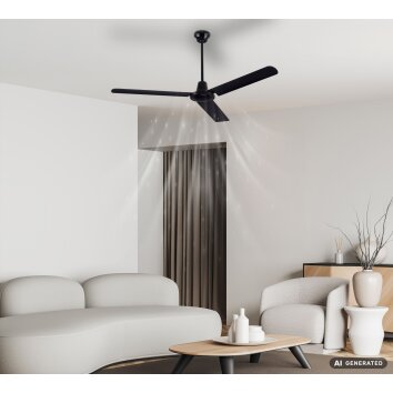 Globo Ferro Modern 3-Blade Ceiling Fan for Dining Room and Living Room