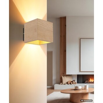 NOWA Edwin modern square wall lamp for hallway and living room, indoor wall light