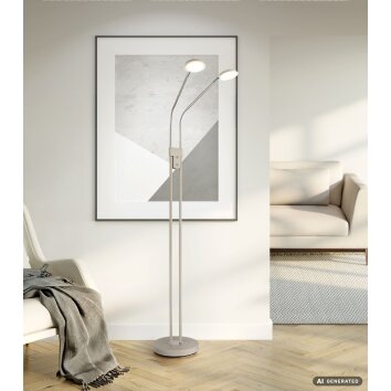Globo Silvio LED 2-light floor lamp, 173 cm, 1400 Lumen, 2700, 3350 and 4000 Kelvin