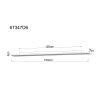 Globo Hayden LED Linear Ceiling Light Remote Control 36 Watt 3600 Lumen 2700-6500 Kelvin