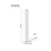 Globo Hayden slatted LED floor lamp, modern upright light column 36W 3600lm 3000K