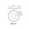 Globo Miles LED Ceiling Light Round 40 cm 3990 Lumen 3000-6000 Kelvin 30 Watt