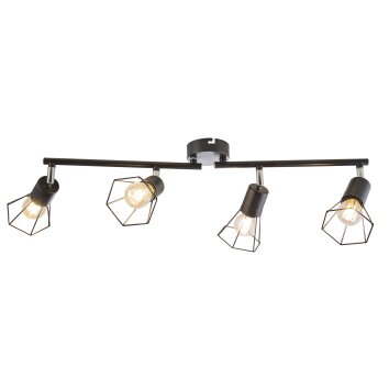 NOWA Toni 4-Light Ceiling Spotlight, modern angular spotlight bar for dining room and hallway