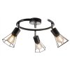Toni 3-Light Round Ceiling Light Fixture with Cage Shades, E14 Sockets, Modern