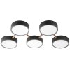 NOWA Diego LED ceiling light, 5-light ring design, modern for kitchen, hallway and living room