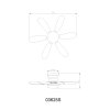 Globo Delores LED ceiling fan with light, modern for living and dining areas