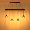 Globo Caldwell Industrial 4-Light Bar Pendant Light for Dining Room & Kitchen