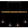 Globo Caldwell Industrial 4-Light Bar Pendant Light for Dining Room & Kitchen