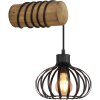 Globo Caldwell wall light, wall lamp with cord switch, cage shade, E27, industrial