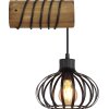 Globo Caldwell wall light, wall lamp with cord switch, cage shade, E27, industrial