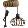 Globo Caldwell wall light, wall lamp with cord switch, cage shade, E27, industrial
