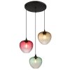 Globo Solveig modern round pendant light, 3-light pendant light for dining room