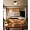 Globo Rowena industrial round cage 3-light E27 ceiling light Ø 50 cm for dining room