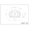 Globo Rowena industrial round cage 3-light E27 ceiling light Ø 50 cm for dining room