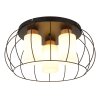 Globo Rowena industrial round cage 3-light E27 ceiling light Ø 50 cm for dining room