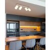 Globo Rowena modern oblong 4-light ceiling spotlight bar, E27