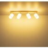 Globo Rowena modern oblong 4-light ceiling spotlight bar, E27