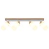 Globo Rowena modern oblong 4-light ceiling spotlight bar, E27