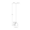 Globo Swanson round dining room pendant light for kitchen, E27, modern, Ø 20 cm