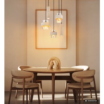 Globo Daren Modern Dining Room Pendant Light, 3-Light Hanging Light for Kitchen