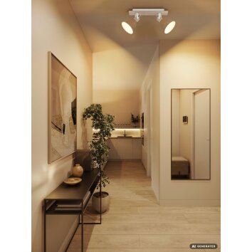 Globo Lyndon 2-light ceiling spotlight E14 40 Watt modern for kitchen and hallway