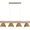 Globo Lyndon modern 4-light pendant light for dining table and kitchen island, E14, 75 cm