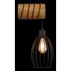 Globo Berti industrial wall light with cage, log-style mount, E27, 40 W, cord switch