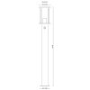Globo Gracey Modern Bollard Light, Outdoor Path Light, E27, 100 cm, Ø 14.3 cm