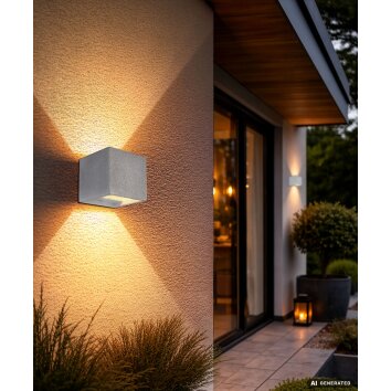 Globo Ferguson Cube Outdoor Wall Light, Modern Wall Lamp with Up and Down Light, G9, 8W