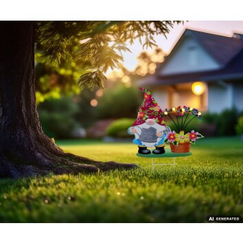 Globo SOZWE Garden Gnome Solar Garden Light Statue LED 5-Light Outdoor Path Light