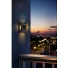 Globo AKRON LED Modern Square Solar Wall Light with Switch for Outdoor Path Lighting