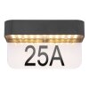 Globo NUMERO LED solar house number light with motion sensor 6 Watt 3000 Kelvin