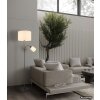 Globo Thea living room floor lamp with reading light, pull cord, 2-light, modern